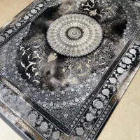 فرش افشان درسا سورمه ای/۲۵۵۰تراکم با تاروپود پنبه|فرش|شیراز, لاله|دیوار