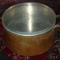 دیگ مسی بزرگ با در نو