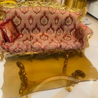 مبلمان سلطنتی ۹ نفره ورق طلا با نهارخوری ۸ نفره|مبلمان خانگی و میز عسلی|تهران, مهران|دیوار