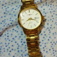 ساعت طلایی رنگ استیل کوارتز