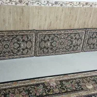 دو تخته ۱۲ متری فرش طرح گل آذین و ۶ عدد پشتی|فرش|کامیاران, |دیوار