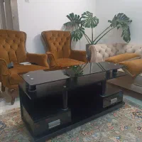 میز تلوزیون چرخ دار MDF شیشه‌ای (مناسب تا 50 اینچ)|میز تلویزیون|مشهد, آبکوه|دیوار