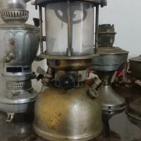 چراغ زنبوری  گردسوز .سماور نفتی کوچک با قوری روسی|کلکسیون اشیاء عتیقه|کوچصفهان, |دیوار