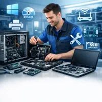 نصب ویندوز، نرم افزار، عیب یابی، تعمیر و ارتقا