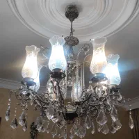 لوستر برنجی ۸ شعله