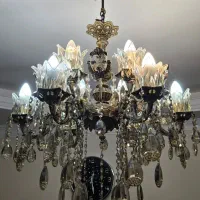 یک جفت لوستر برنز ۶شاخه|لوستر و چراغ آویز|کرج, کیانمهر|دیوار