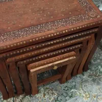 میز هندی وارداتی عاج برنزی عتیقه