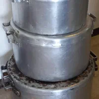 دیگ رستورانی هیئتی قدیمی سه عدد|ظروف پخت‌وپز|تهران,  امام زاده قاسم (نیاوران)|دیوار