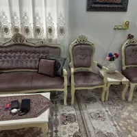 مبلمان ۹ نفره استیل با میز عسلی سالم و تمیز|مبلمان خانگی و میز عسلی|لنگرود, |دیوار