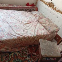تختخواب دو نفره mdf همراه با تشک و درایور