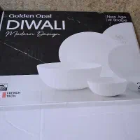 سرویس آرکوپال ۵۰ پارچه مربع لب طلا|ظروف سرو و پذیرایی|آباده, |دیوار