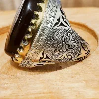 انگشتر عقیق یمنی رکاب کامل دست