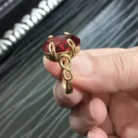 انگشتر نگین قرمز طلاروس|بدلیجات|جوانرود, |دیوار