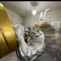 مجسمه باشگاهی کرگدن بدنساز