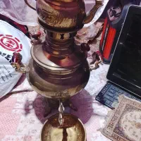 سماور قدیمی زغالی|کلکسیون اشیاء عتیقه|فردیس, دهکده|دیوار