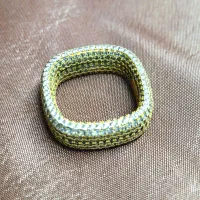 انگشتر نقره با آبکاری طلا