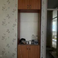 کمد دیواری دکور بوفه شیشه دودی