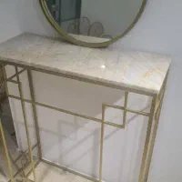 آینه و کنسول با رویه سنگ طبیعی