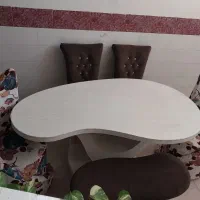 نهارخوری ۶ نفره و مبل راحتی ۶ نفره چرم ومخمل|مبلمان خانگی و میز عسلی|آباده, |دیوار