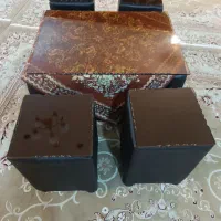 4 عدد عسلی با میز در حد نو