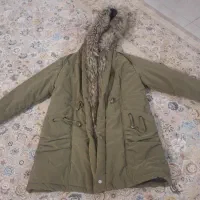 کاپشن زنانه خزدار سدری رنگ