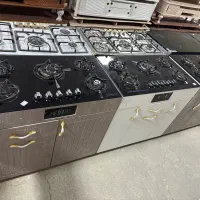 عمده خرده اجاق گاز طرح فر کابینتی رویه شیشه استیل