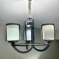 لوستر ۳شاخه استیل کروم