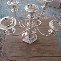 شمعدان سیلور پنج شاخه انگلیسی|صنایع دستی و سایر لوازم تزئینی|اصفهان, قلعه طبره|دیوار