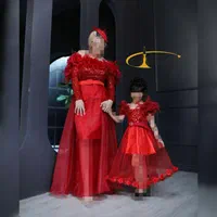 پیراهن مجلسی ست مادردختری مدل پر (آماده در مزون)|لباس|تهران, هفت حوض|دیوار