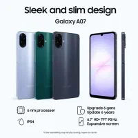 Samsung A07 64 128 همه رنگ جعبه بزرگ با شارژر اصلی