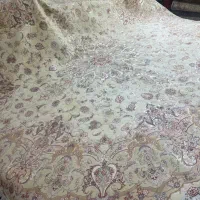 (فرش حق زاده)گرد قطر۴متر ۵۰ رج چله و گل ابریشم|فرش|تبریز, |دیوار