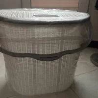 سبد مسافرتی سفید طوسی