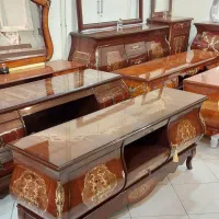 میز تلویزیون معرق چوبی و مازول آنتیک کار دست|میز تلویزیون|تهران, علم و صنعت|دیوار