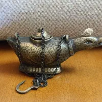 چراغ برنجی مرغابی قدیمی سنگین