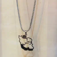 زنجیر پلاک ایران تمام استیل رنگ ثابت