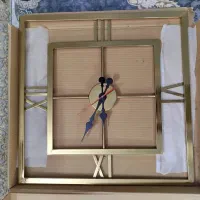 ساعت دیواری استیل مربع طلایی|ساعت دیواری و تزئینی|تهران, زرکش|دیوار