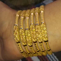 دستبند ۲۱گرم ۴درصد ۳دونه النگو سایز ۳هر کدوم ۸گرم