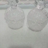 دوعدد قندان کریستال