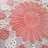 رومیزی شکوفه در ابعاد 50 *50|پرده، رانر، رومیزی|زرند, |دیوار