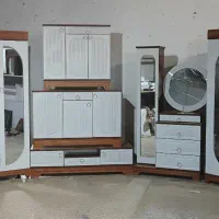 کمد جاکفشی  اینه دراور  سرویس چوب کمدلباس