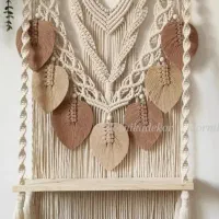 لوستر طرح لاله .شلف.اویز گل مکرومه