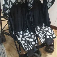 کالسکه دو قلو دسته عصایی