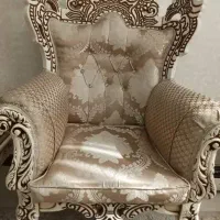 مبل استیل۷ نفره با جلومبلی و عسلی و ساعت ایستاده|مبلمان خانگی و میز عسلی|شهریار, شهریار|دیوار