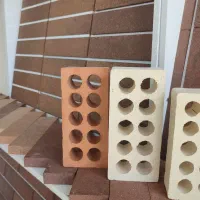 آجر لفتون ده سوراخه آجرسه طرف نما قرمزگلبهی عراقی|مصالح و تجهیزات ساختمان|برخوار, |دیوار