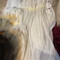 پرده توری سه عدد و پرده ساتن و تور