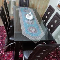 فروش میز چوبی غذاخوری 6 نفره با صندلی