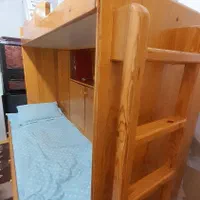 تخت دوطبقه تمام چوب خالص|تخت و سرویس خواب|تایباد, |دیوار