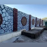 سیمانکاری طرح سنگ ،طرح چوب،آبنما آلاچیق|خدمات پیشه و مهارت|بروجرد, |دیوار