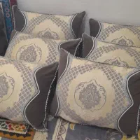 بالشت گرد و متکا جنس پارچه مخمل 6ست|رختخواب، بالش، پتو|کازرون, |دیوار