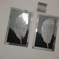 تابلو ایینه کاری طرح پر|صنایع دستی و سایر لوازم تزئینی|بندر انزلی, معلم|دیوار